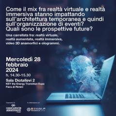 Workshop: mercoledì 28 febbraio ore 14.30 in Sala Diotallevi 2 
Presso KEY - Fiera di RIMINI  